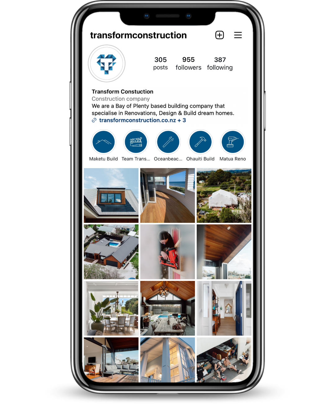 Social Media Management New Zealand -Transform Construction